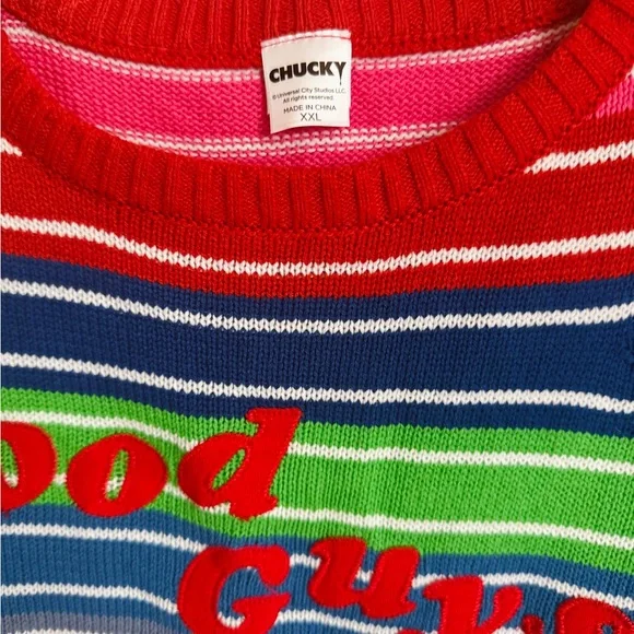 ADULT Chucky Plus Size Sweater/Size XXLarge - Picture 6 of 12